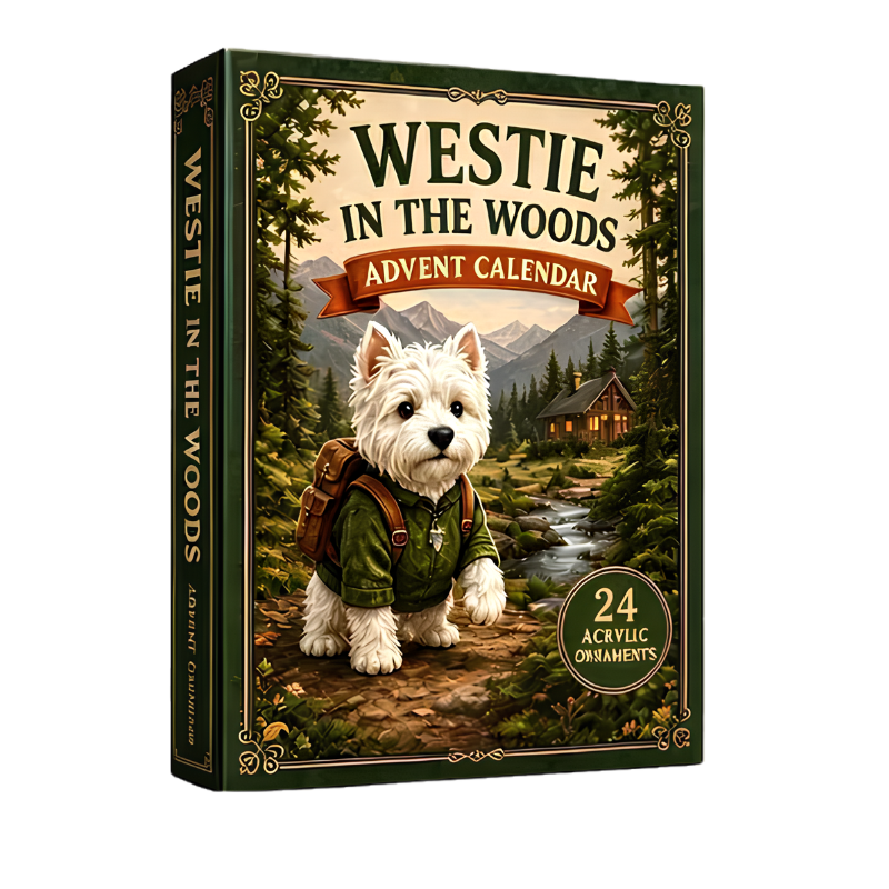 WestieAdvent - 24 Dages 2D Festlige Nedtællings Akryl Charms Blind Box Til Hundelskere