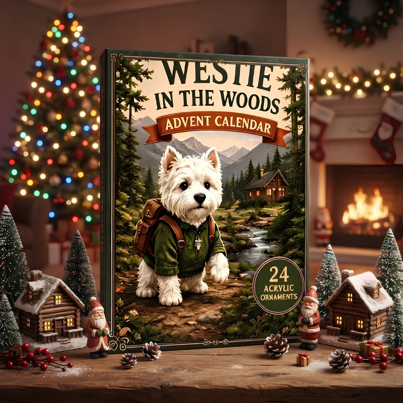 WestieAdvent - 24 Dages 2D Festlige Nedtællings Akryl Charms Blind Box Til Hundelskere