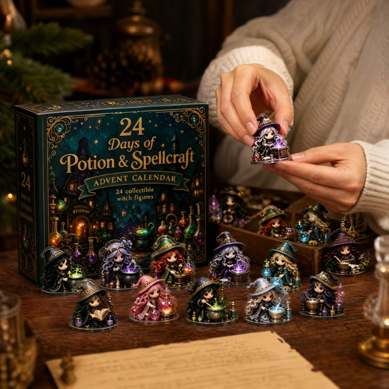 Kletshuts™ WitchAdvent:  24-Dages 2D Troldkvinde Potion Og Besværgelse Advent Kalender