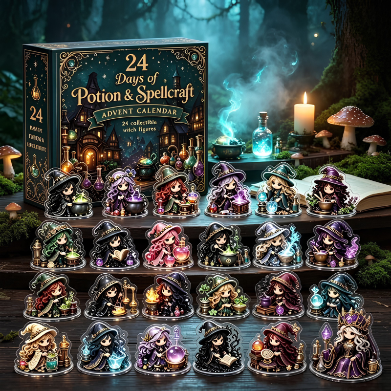 Kletshuts™ WitchAdvent:  24-Dages 2D Troldkvinde Potion Og Besværgelse Advent Kalender