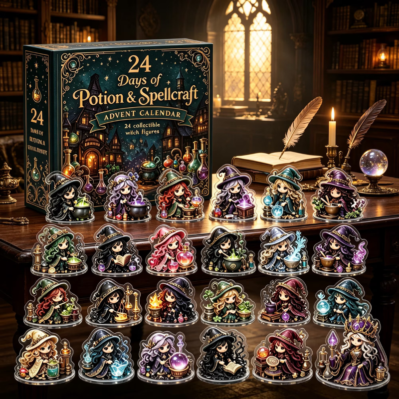 Kletshuts™ WitchAdvent:  24-Dages 2D Troldkvinde Potion Og Besværgelse Advent Kalender