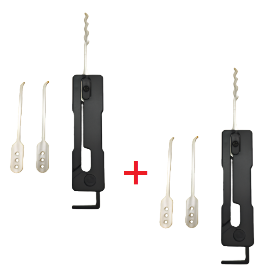 LockKey 1+1 GRATIS: Kompakt Nem At Bruge Multi-Værktøj Lomme Lås Nøgle Sæt