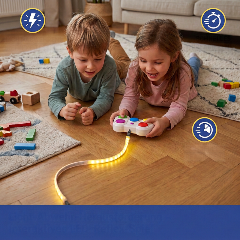 Kletshuts™ ReflexGlow - Interaktivt LED Glow Refleks Spil For Børn Og Voksne