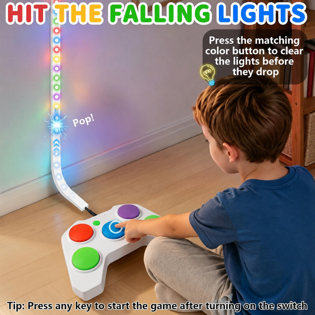 Kletshuts™ ReflexGlow - Interaktivt LED Glow Refleks Spil For Børn Og Voksne