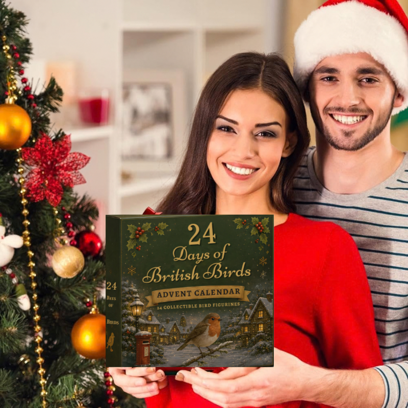 Kletshuts™ BritBirds - 24 Dage 2D Akryl Britiske Fugle Julekalender