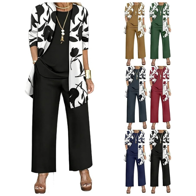 Icone™ FloralOutfit - Elegant Og Komfortabel Floral Print Outfit Sæt Til Kvinder