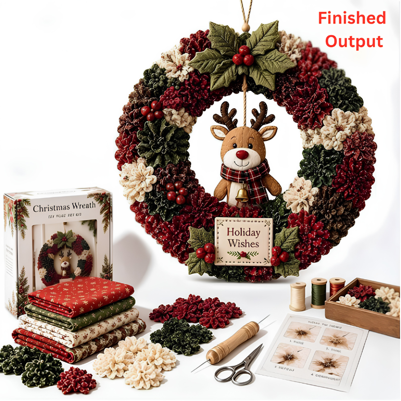 DIYWreath - Lav Det Selv Poke Craft Art Krans Jul Holiday Dekor