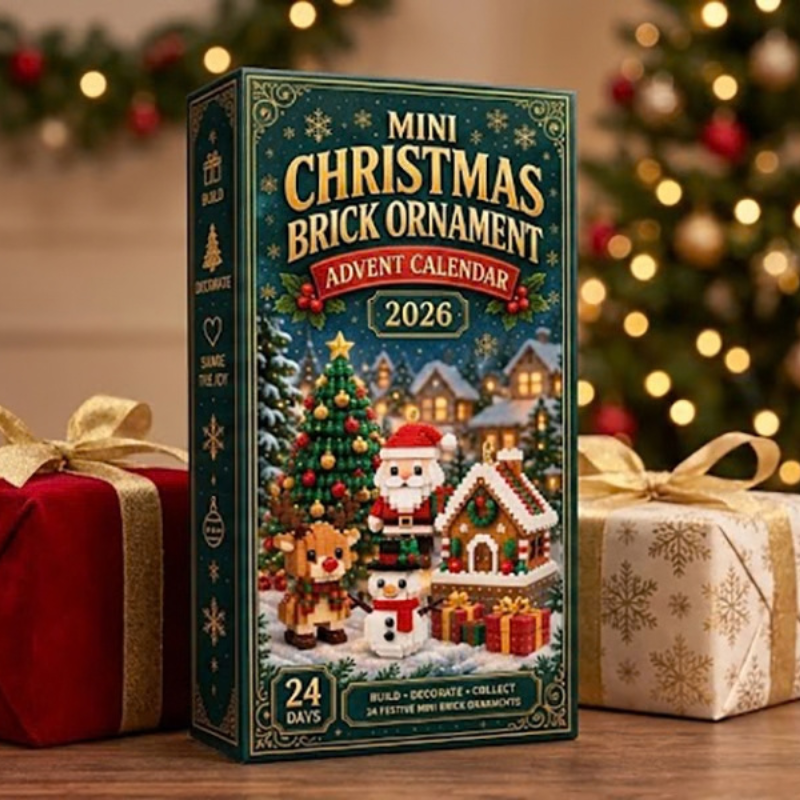 Kletshuts™ BricksAdvent: 24 Dages DIY Mini Juleklodser Ornament Adventskalender
