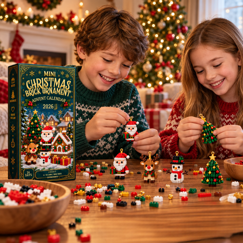 Kletshuts™ BricksAdvent: 24 Dages DIY Mini Juleklodser Ornament Adventskalender