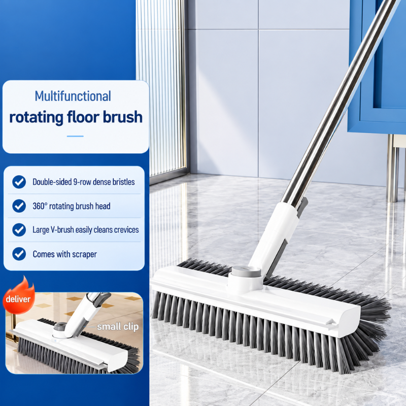 Cleaner Pro° CleanBrush: Multifunktionel Langt Håndtag Børste Og Squeegee Rengøringsværktøj