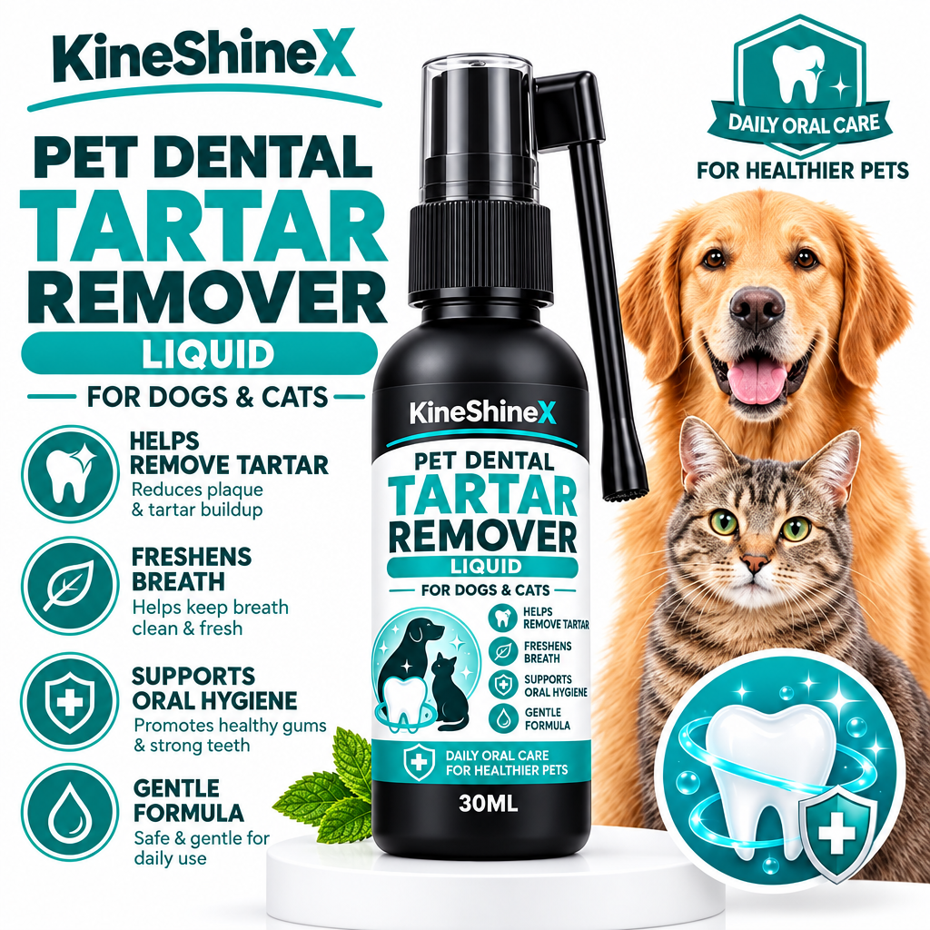 DogCatFri™ PlaqueRemover 1+1 GRATIS: Sikker Mundplejeløsning Plaque Remover Spray Til Hunde Og Katte