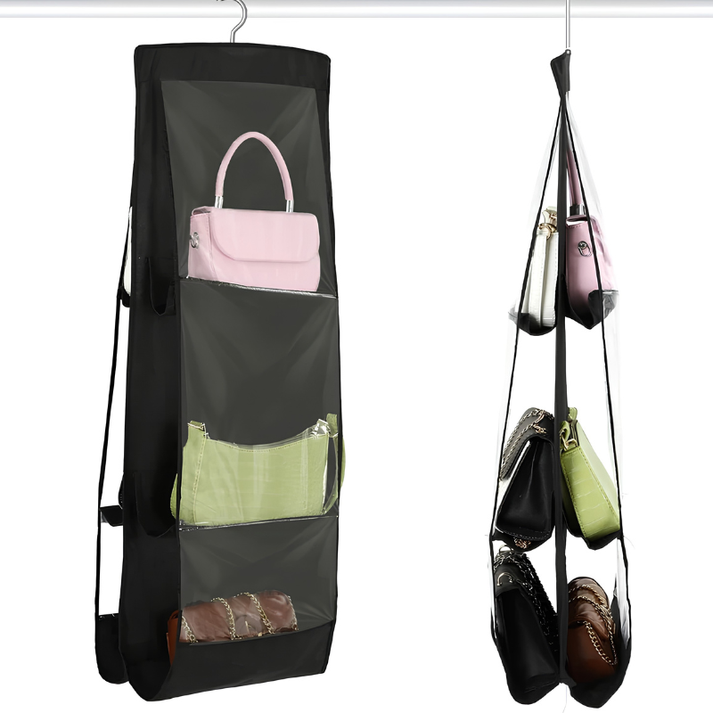 GlideHold® BagOrganizer: Multifunktionel Støvfri Hængende Opbevaringspose Organizer
