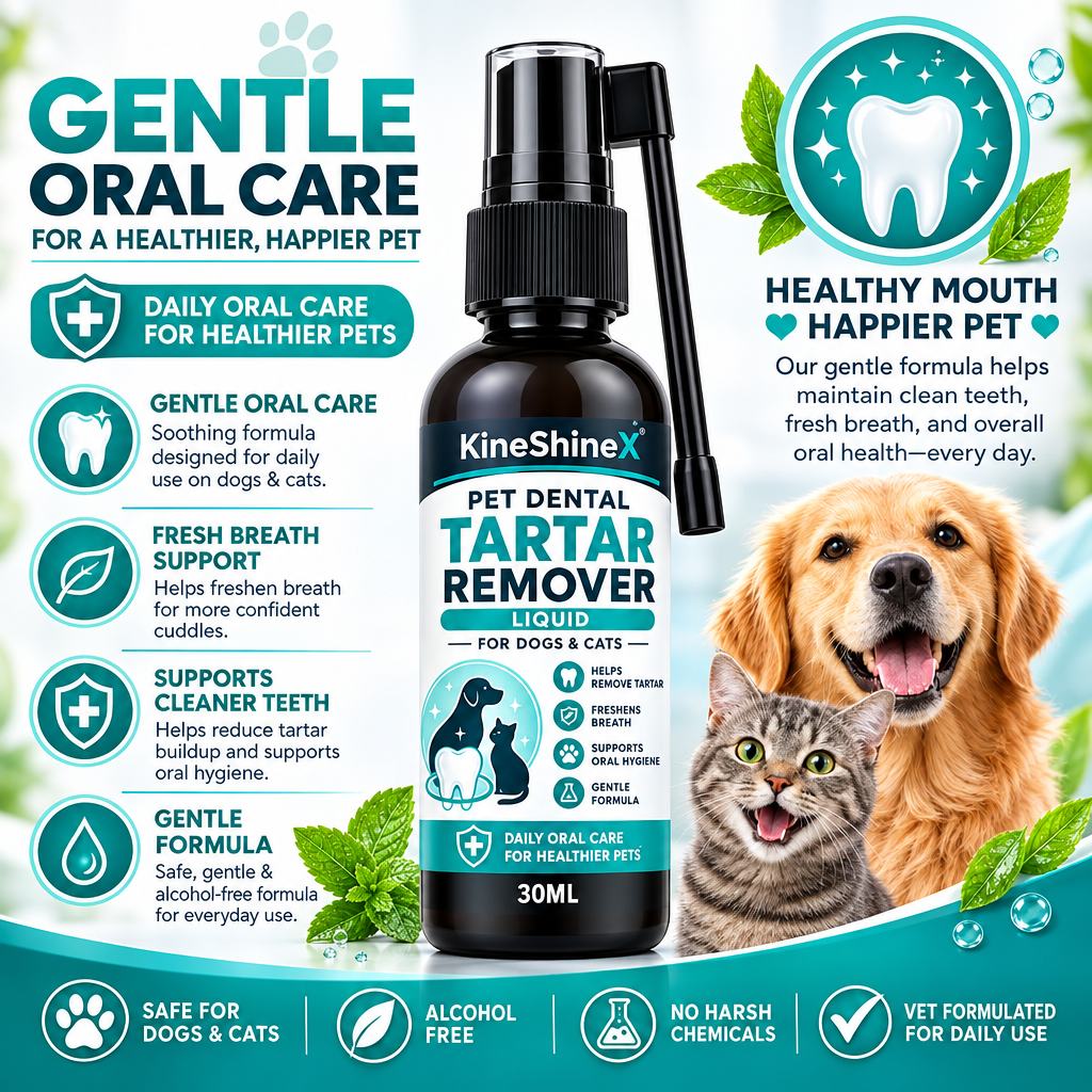 DogCatFri™ PlaqueRemover 1+1 GRATIS: Sikker Mundplejeløsning Plaque Remover Spray Til Hunde Og Katte