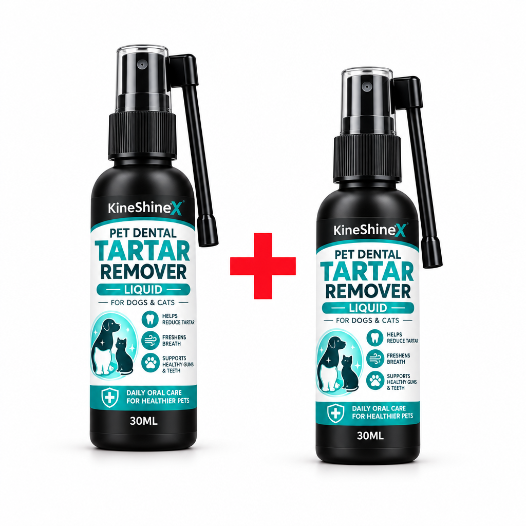 DogCatFri™ PlaqueRemover 1+1 GRATIS: Sikker Mundplejeløsning Plaque Remover Spray Til Hunde Og Katte