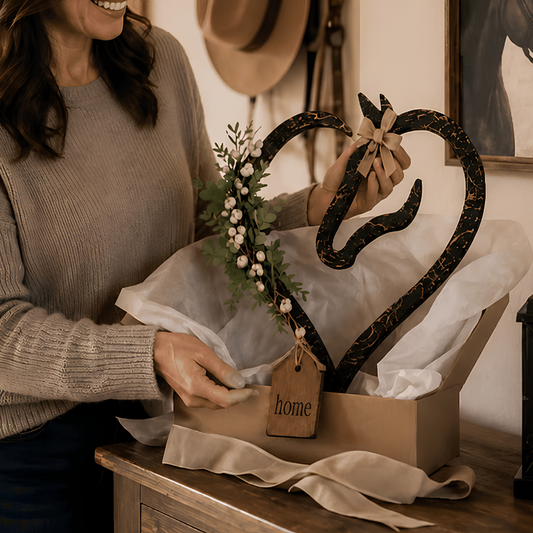 EquiHeart - Hjem Equestrian Hjerte Og Hest I Ét Design Vægdekoration Charme