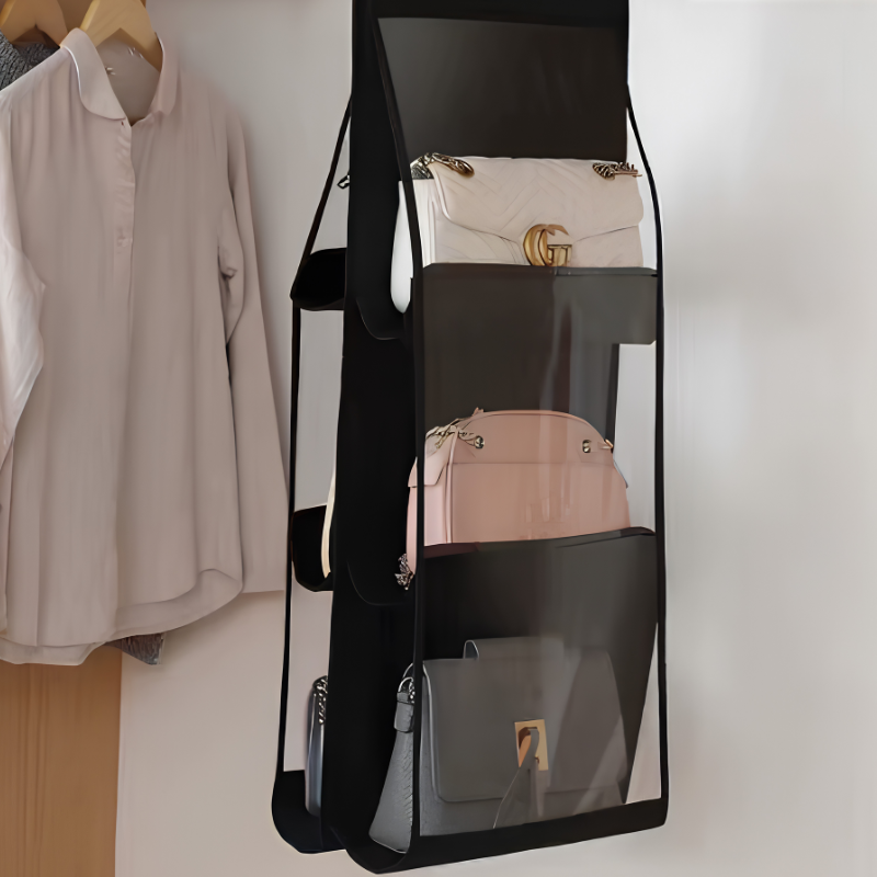 GlideHold® BagOrganizer: Multifunktionel Støvfri Hængende Opbevaringspose Organizer