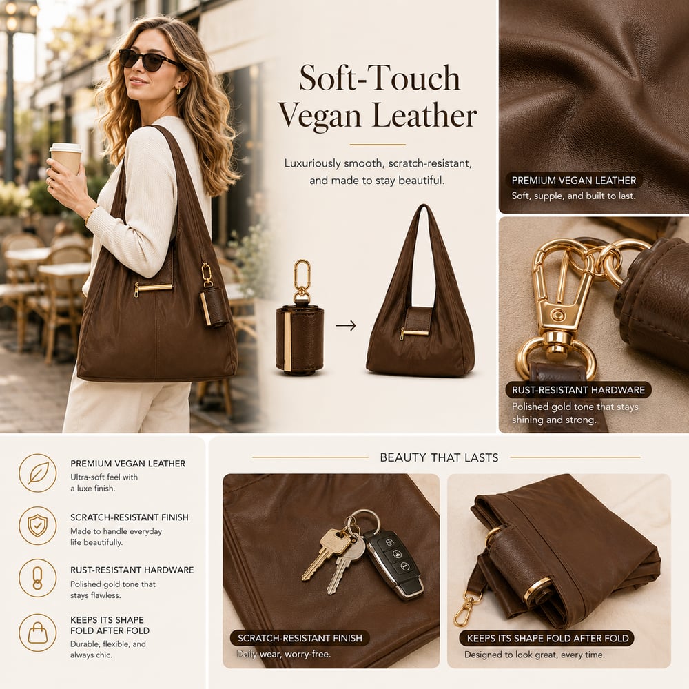 Icone™ FoldableBag 1+1 GRATIS - Stilfuld Charme Sammenfoldelig Shopping Tote Taske