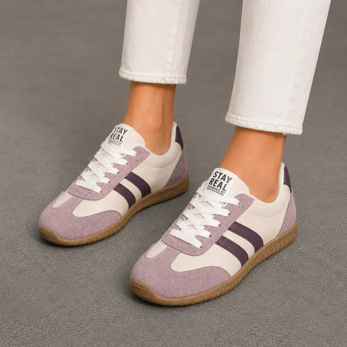Ortopædiske sneakers til damer med fodstøtte og bred pasform