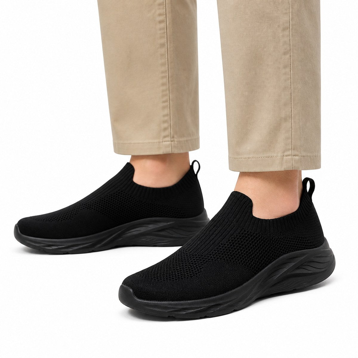Ortopædiske slip-on gåsko til herrer med bred pasform – uden snørebånd