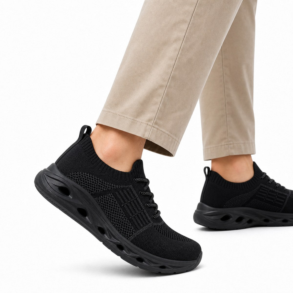 Ortopædiske gåsko med bred tåboks og fodstøtte – unisex komfortsneakers