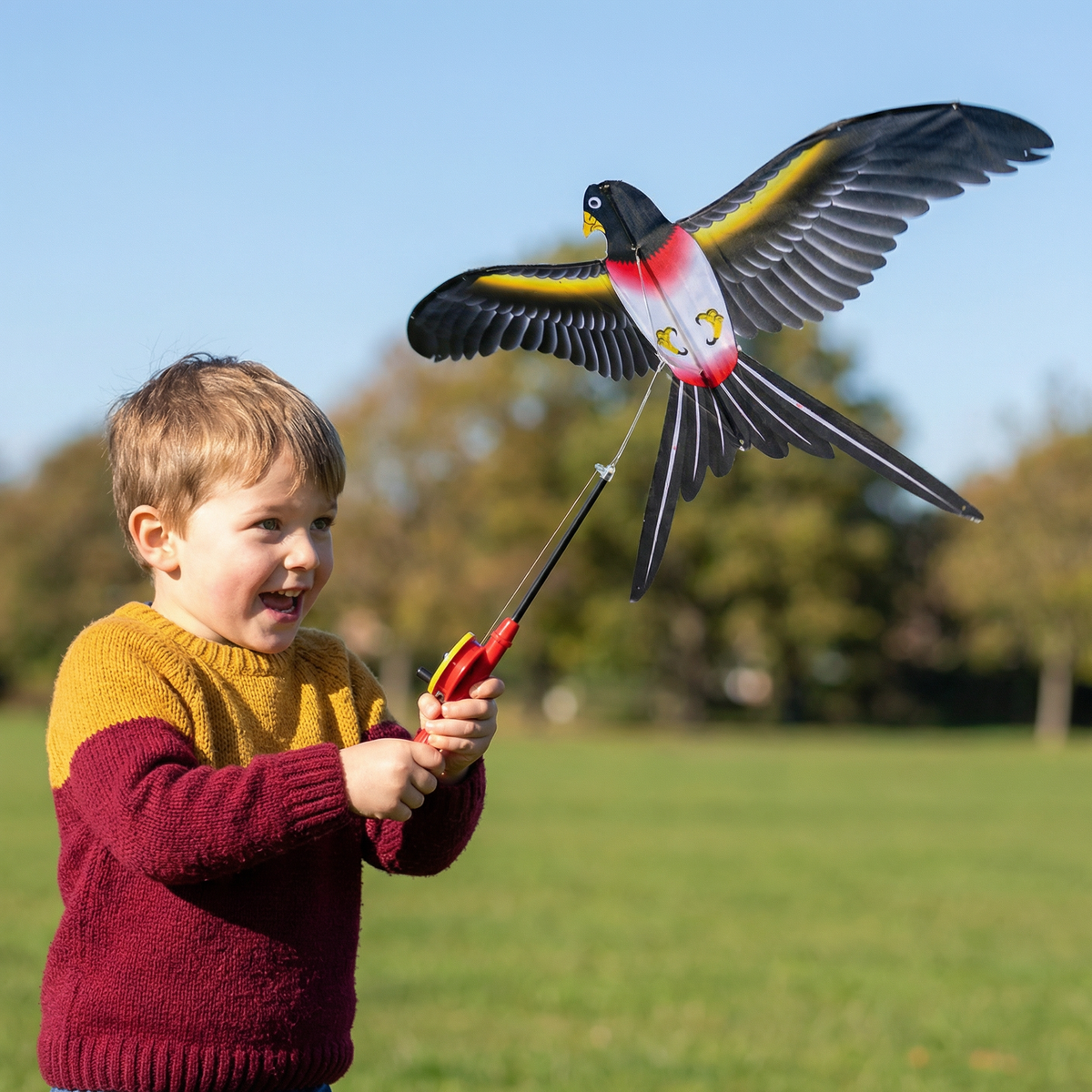 Kletshuts™ FlappingKite 1+1 GRATIS - Flappende Vinge Dyre Drage Med Fiskestangsholder