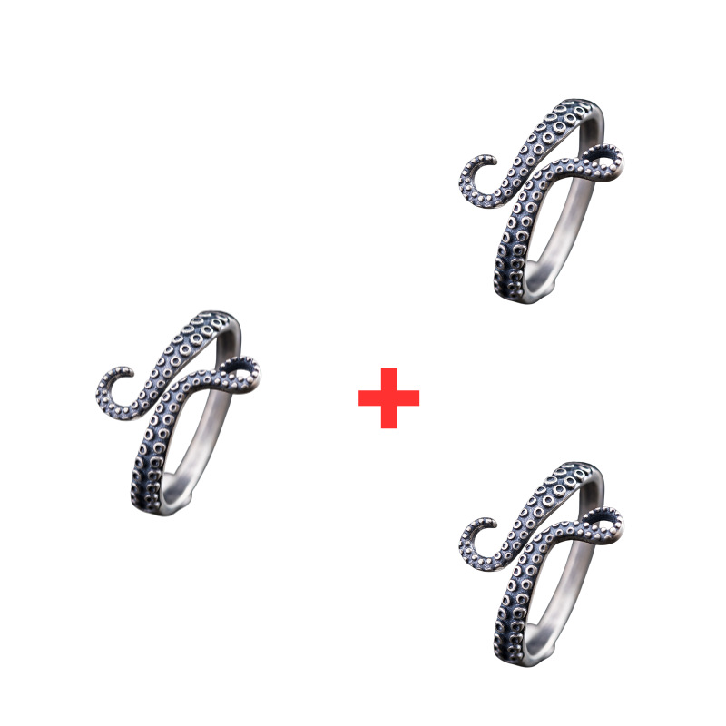 Jewelance™ OctopusRing 1+2 GRATIS: Justerbar Retro Blæksprutte Mode Ring