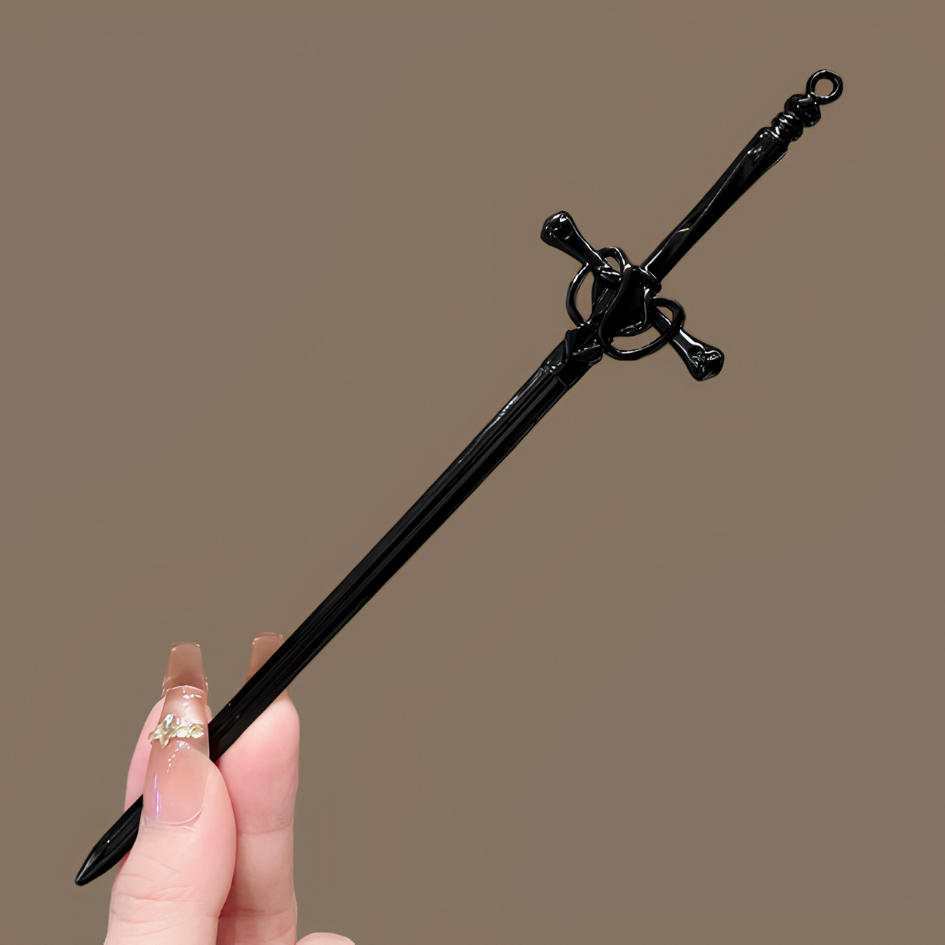 Rose® SwordHairpin 2+2 GRATIS: Gotisk Stil Sværd Hårknop Nål Tilbehør