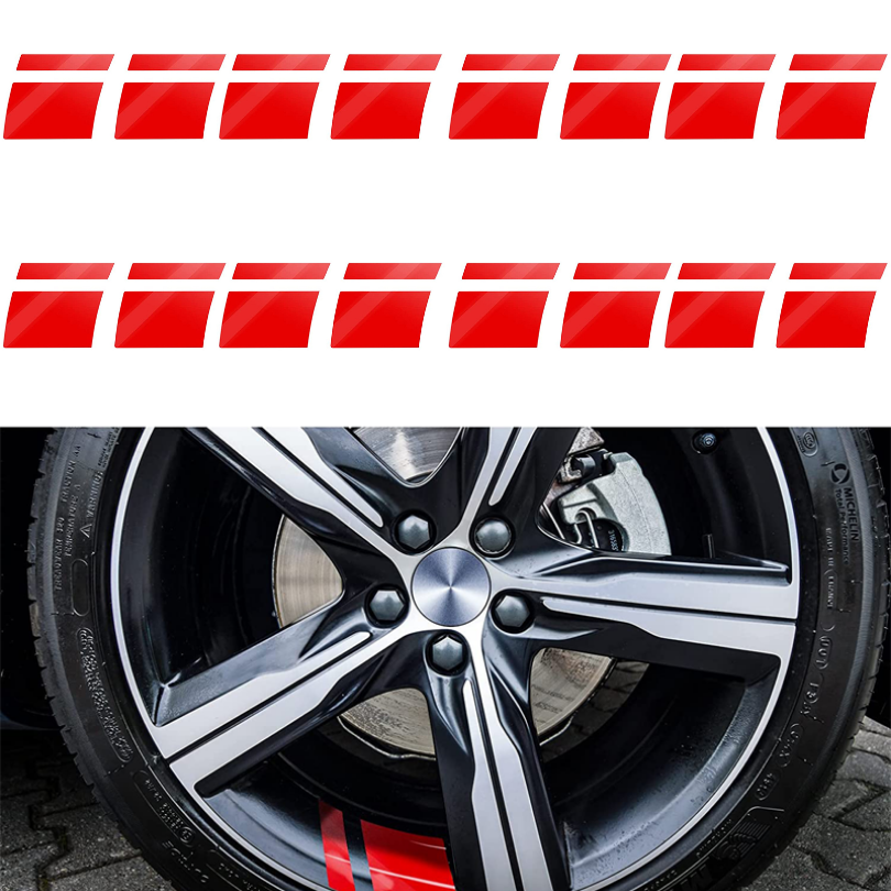 ReflectiveStrips 2+2 Sæt GRATIS: Reflekterende Striber Til Bilfælge Klistermærkesæt