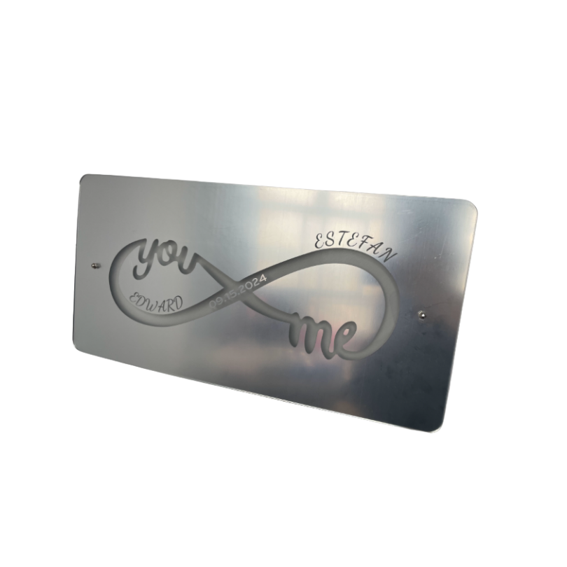 Ledsen™ WallPlaque: LED Skilt Personliggjort Par Uendelig Vægplakette