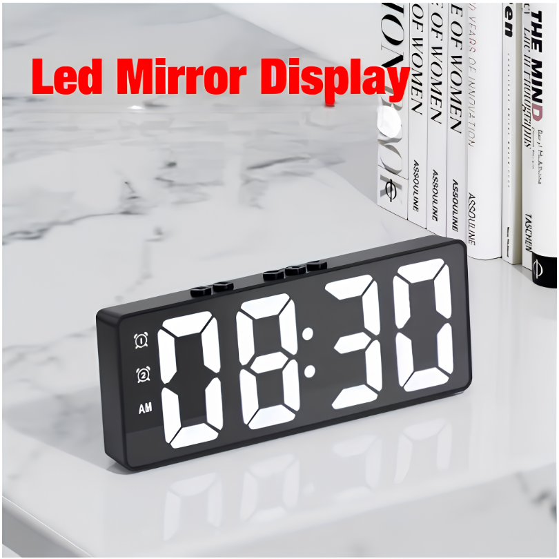 AlarmClock: LED Display Minimalistisk Stil Digital Alarmur
