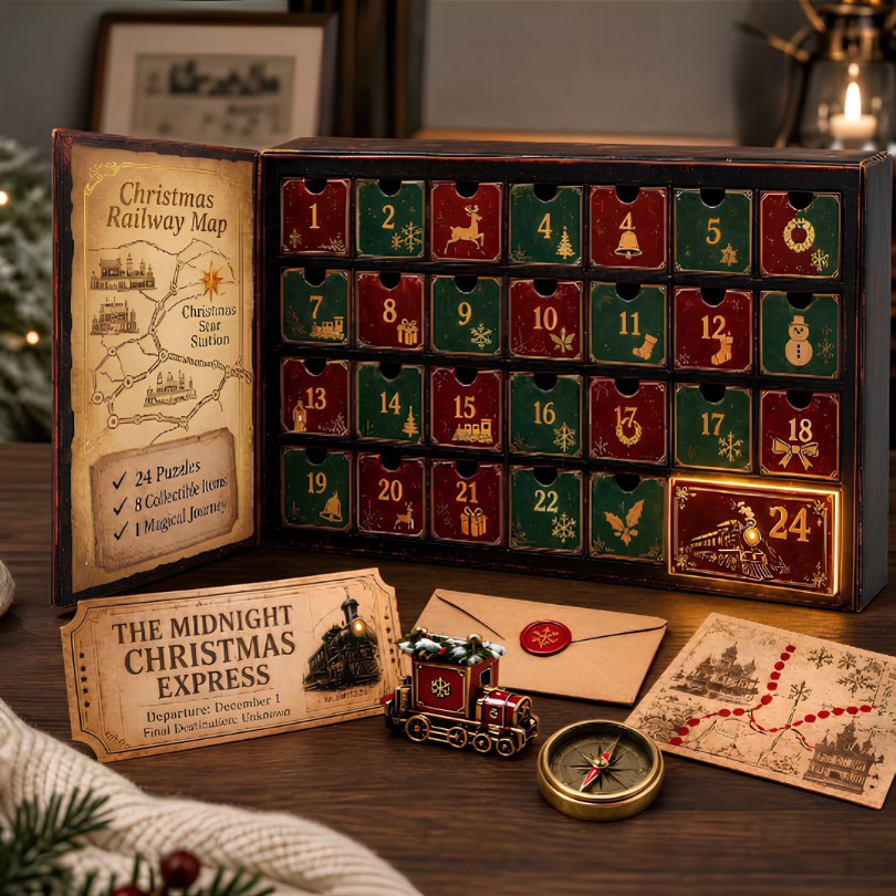 Kletshuts™ TrainAdvent - 24 Dages Mystisk Jule Tog Adventkalender