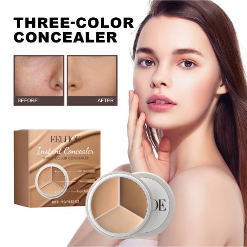 Trefarvet concealer-palet