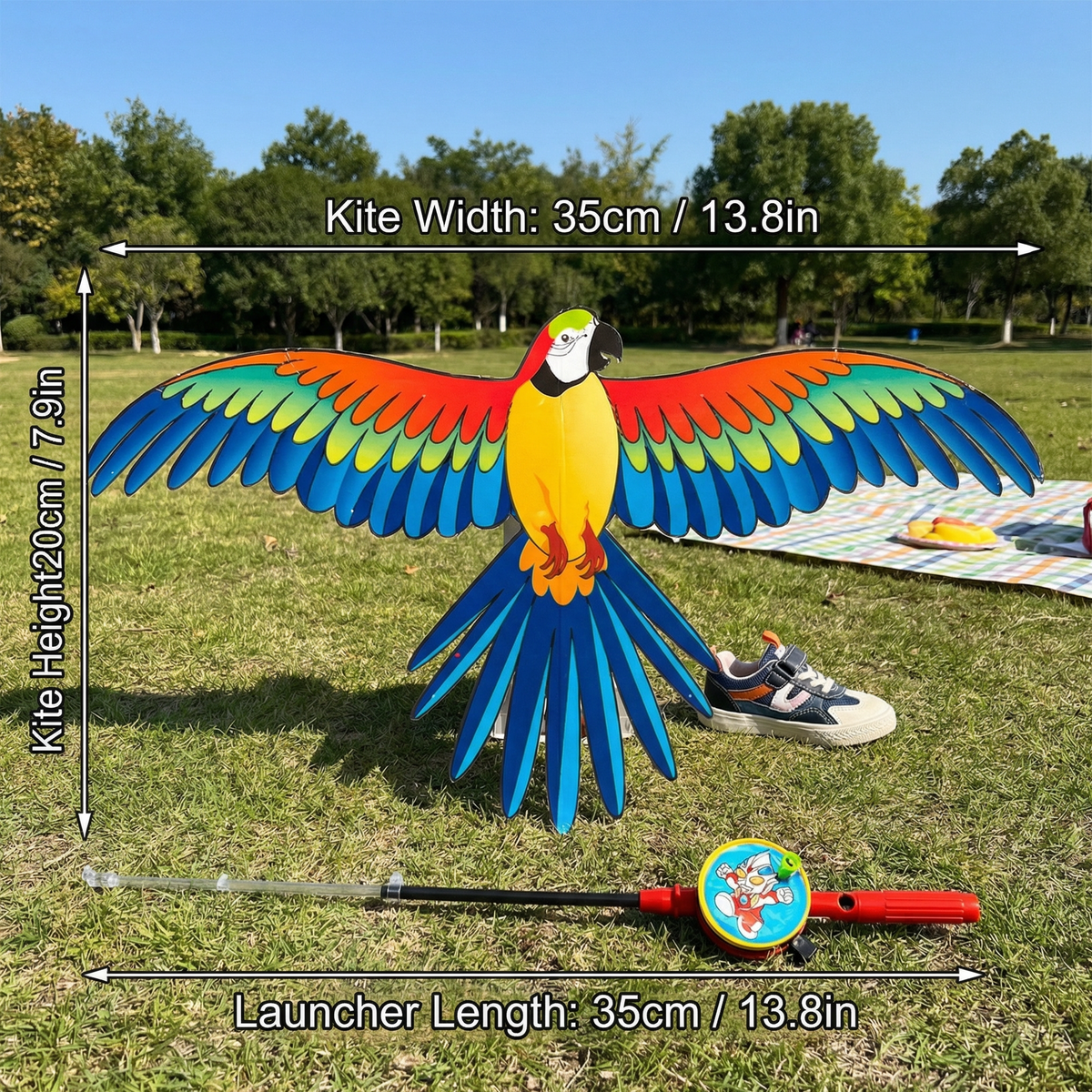 Kletshuts™ FlappingKite 1+1 GRATIS - Flappende Vinge Dyre Drage Med Fiskestangsholder