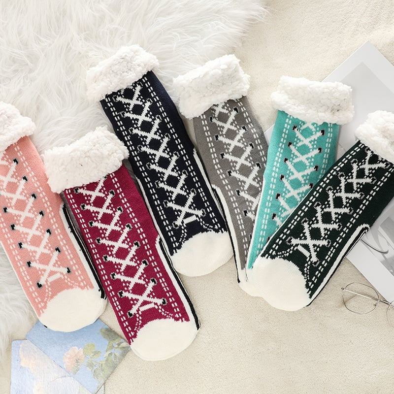 Happy™ HomeSocks: Fluffy Tyk Vinter Hjemmestrømper