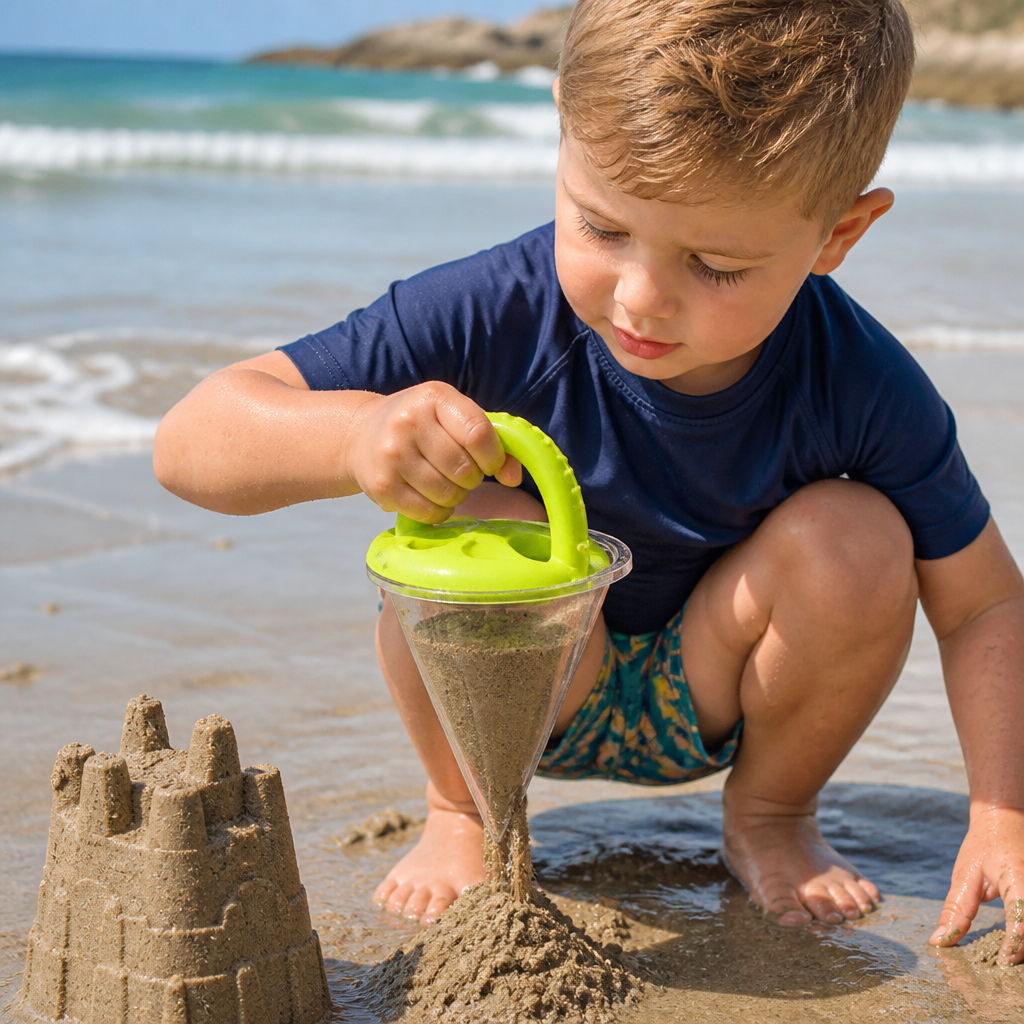 Kletshuts™ SandToy: Interaktiv Sand- Og Vandtragt Strandlegetøj Sæt