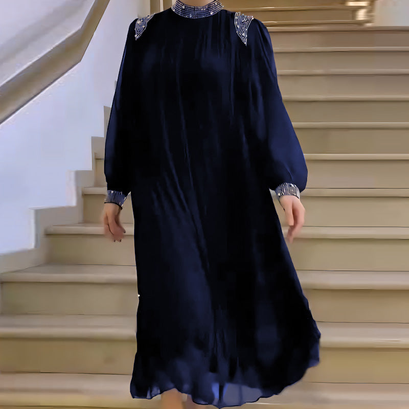 Icone™ SparkleDress: Elegant Behagelig Plisseret Maxi Sparkle Kjole