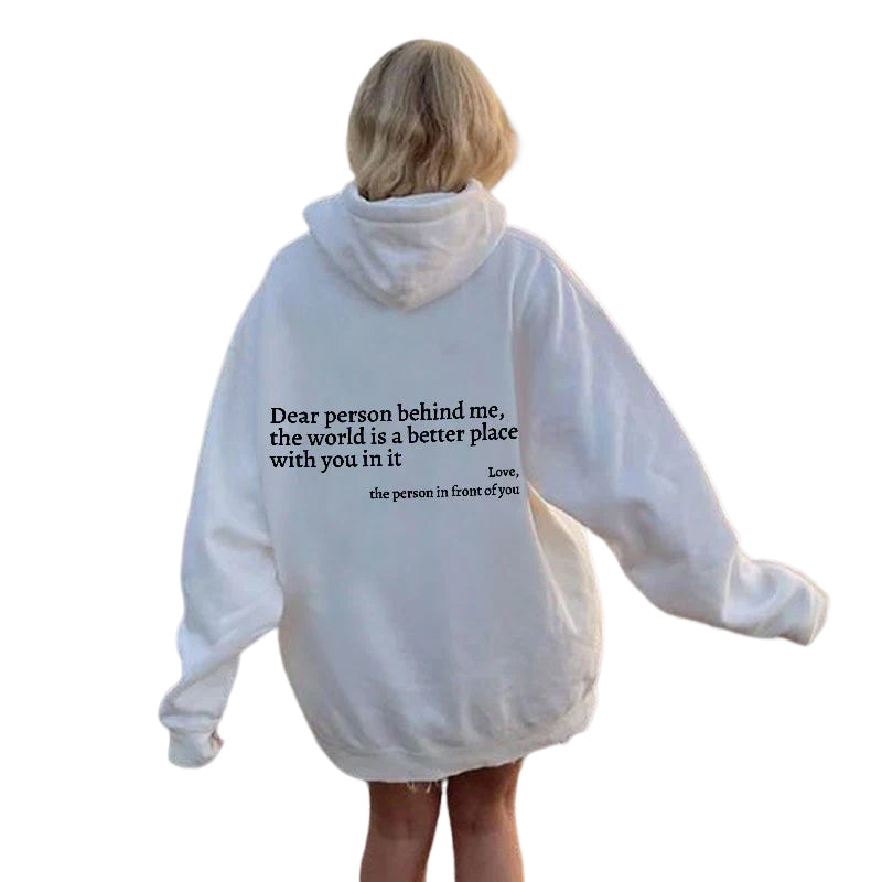 Icone™ DearHoodie: Hættetrøje Med Budskabsprint På For Og Bagside