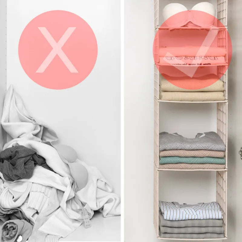 GlideHold® HangingOrganizer: Pladsbesparende Multi-Lags Vertikal Hængende OpbevaringsOrganizer