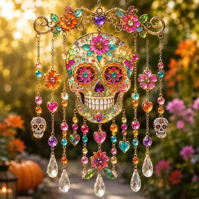 HalloweenChime - Spooky Seasonal Sun Catcher Charm Halloween Vindklokke Dekor