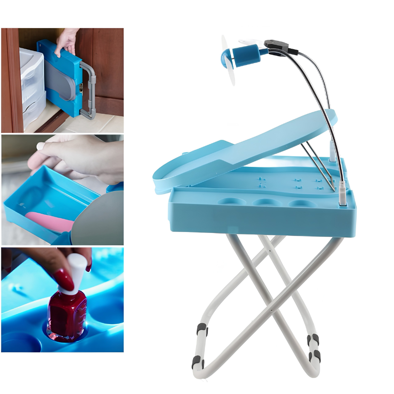 NailStation™ – Stilfuld Bærbar Sammenklappelig Negleplejestation