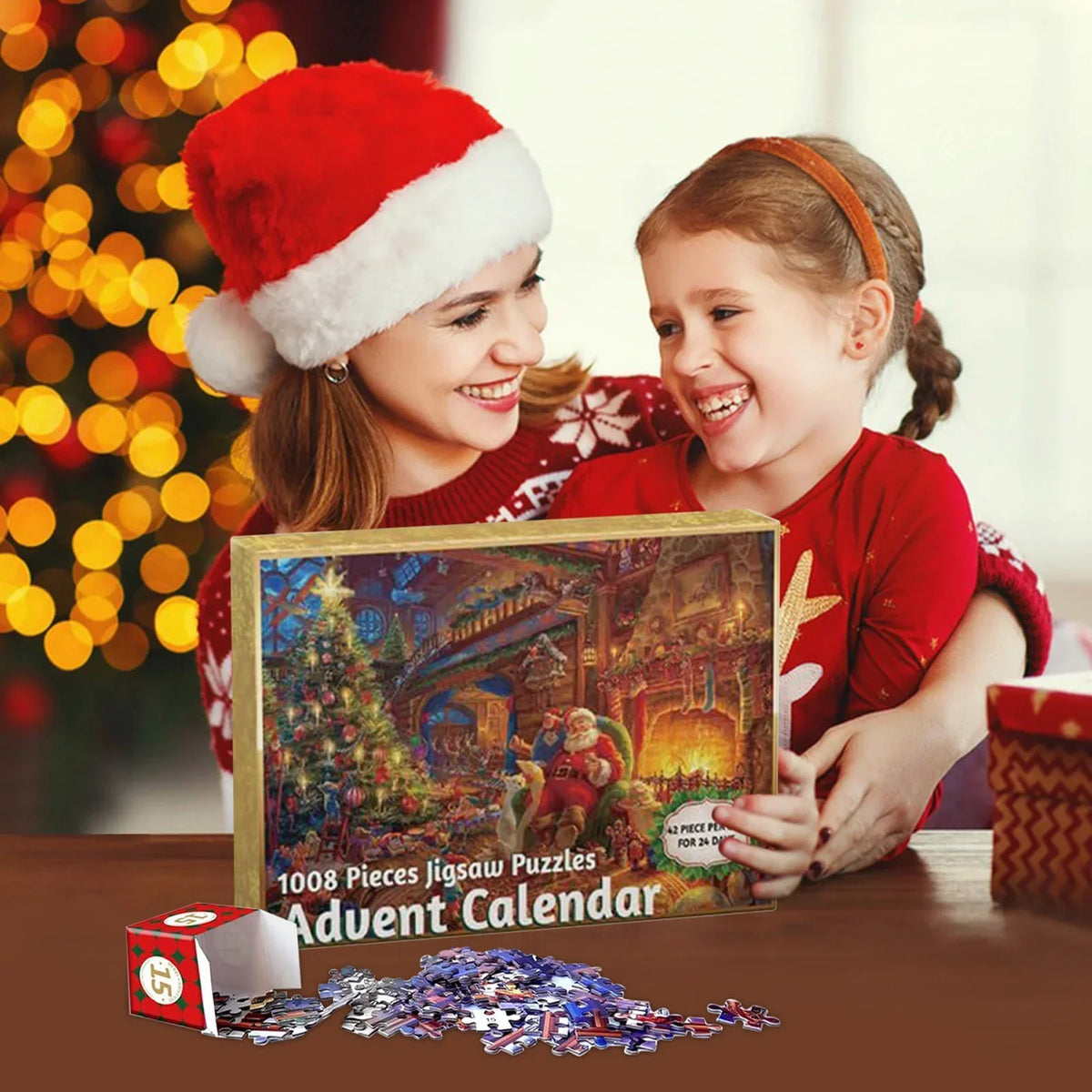 PuzzleAdvent - 24 Jigsaw Puzzle Advent Kalender (Tilfældigt Design)