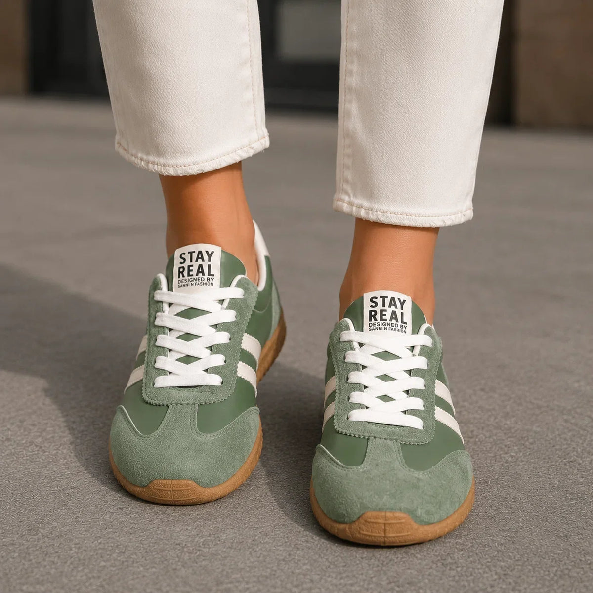 Ortopædiske sneakers til damer med fodstøtte og bred pasform