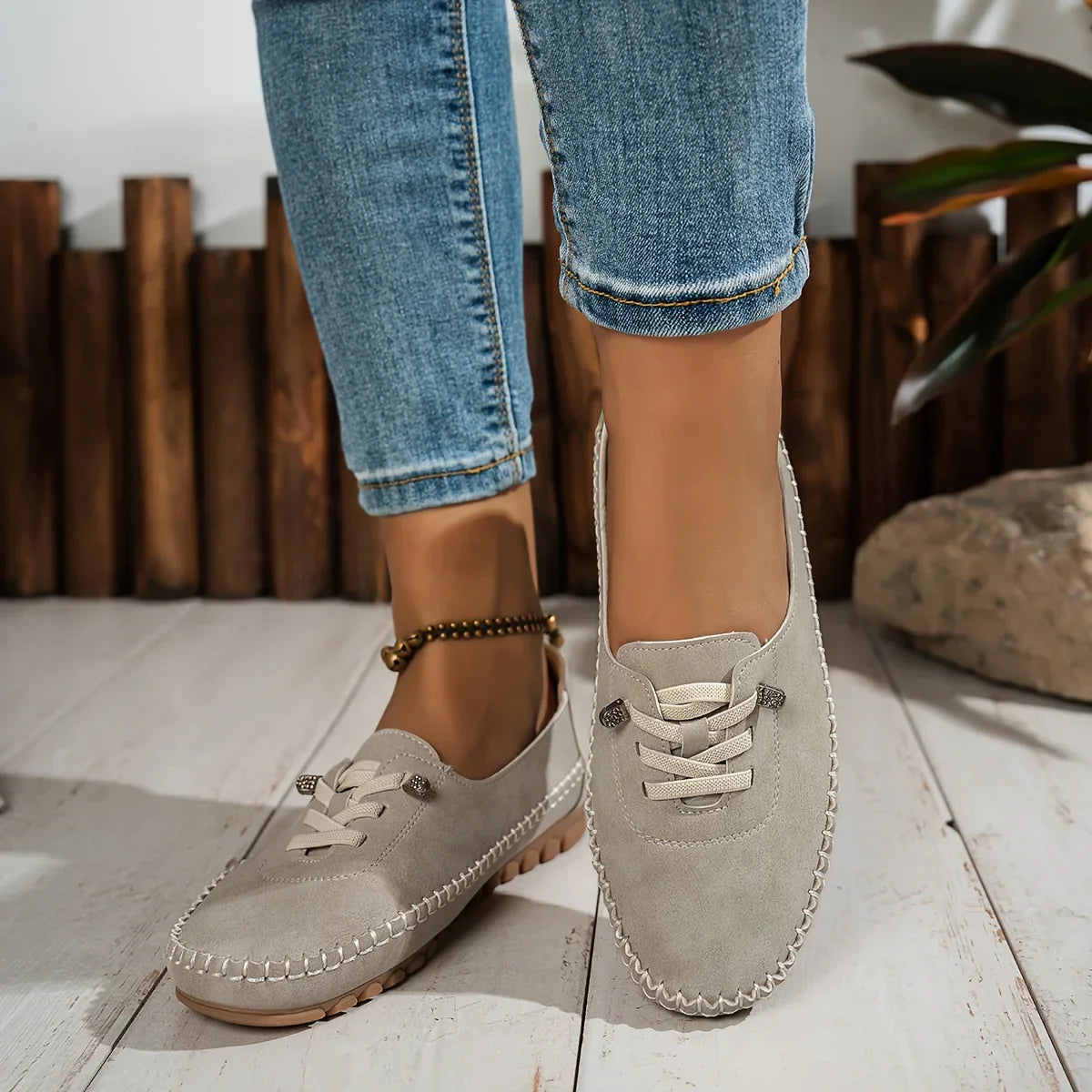 Happy™ BoatShoes: Præmie Komfort Smutte-På Moccasin Båd Sko