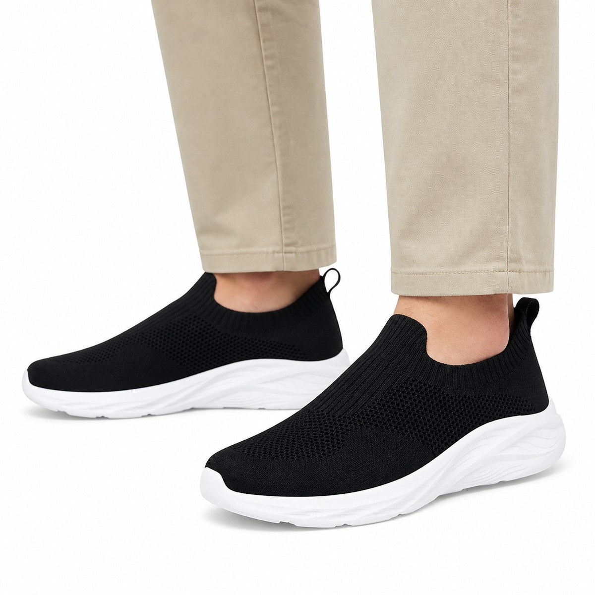 Ortopædiske slip-on gåsko til herrer med bred pasform – uden snørebånd