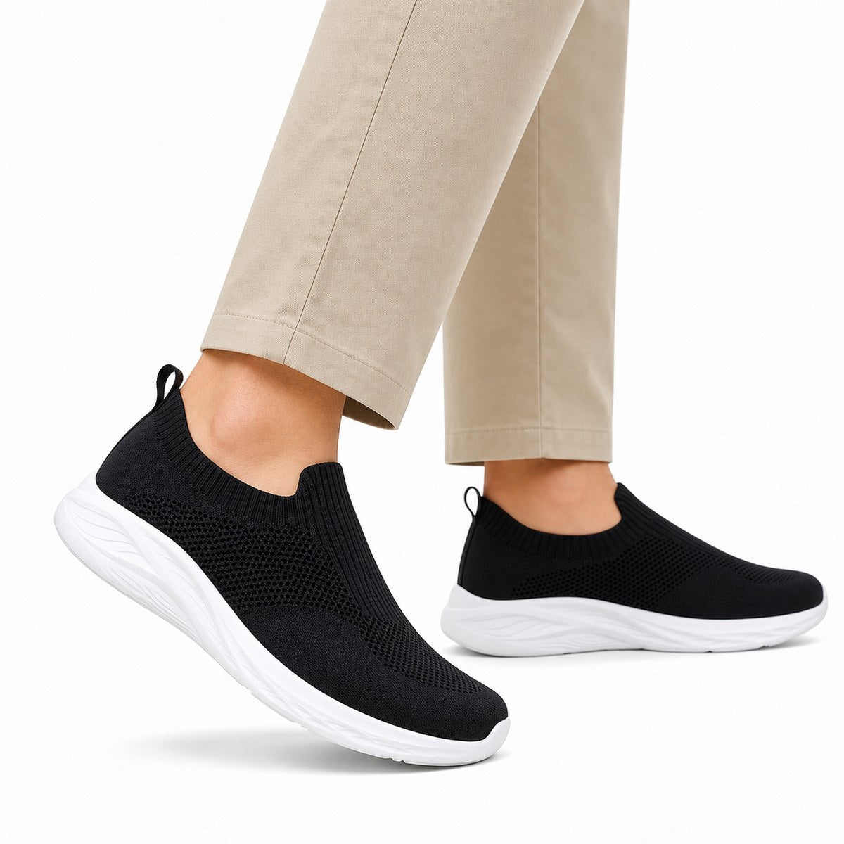 Ortopædiske slip-on gåsko til herrer med bred pasform – uden snørebånd