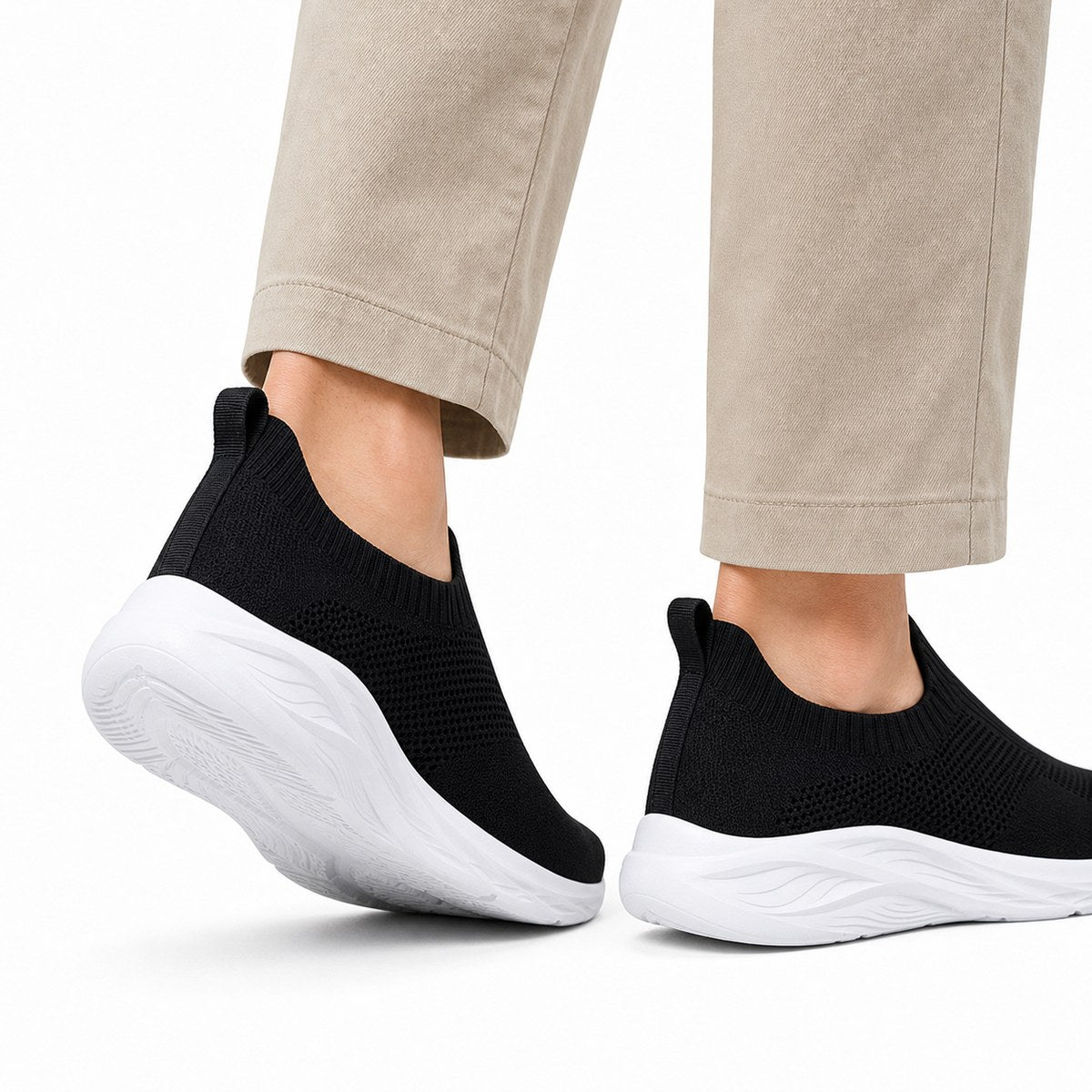 Ortopædiske slip-on gåsko til herrer med bred pasform – uden snørebånd
