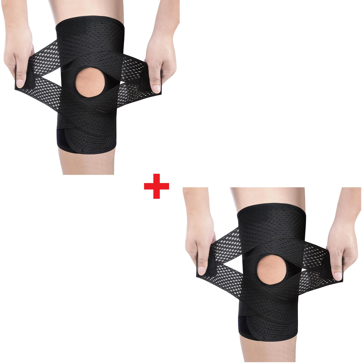 KneeGuard 1+1 GRATIS - Justerbar Knæbeskytter Kompression Støtte Og Beskyttelsessleeve