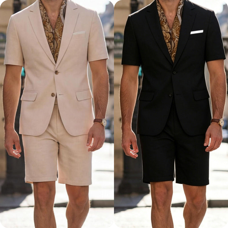 Icone™ SummerOutfit - Casual Sommer Afslappet Fit 2-Piece Summer Outfit Til Mænd