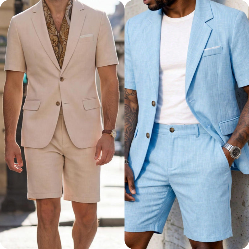 Icone™ SummerOutfit - Casual Sommer Afslappet Fit 2-Piece Summer Outfit Til Mænd