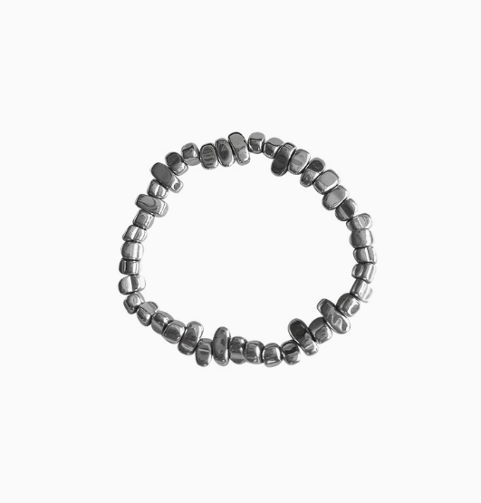 Sort og grå perlearmbånd til kvinder, minimalistisk vintage-stil